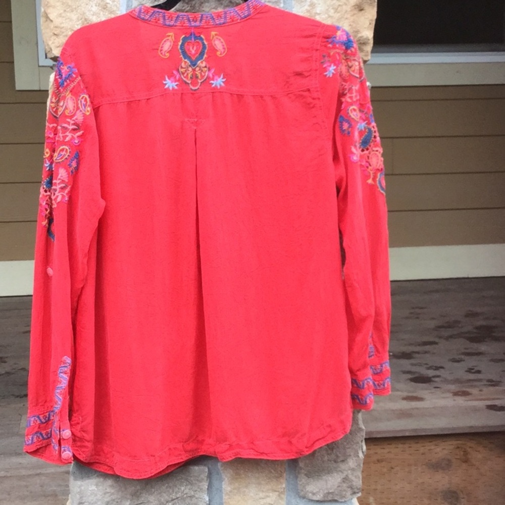 Johnny was embroidered top tunic cowgirl boho chic festival farmer’s market - Picture 6 of 9